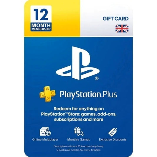 PlayStation Plus Card 12 Month PS4 PS5 Membership (Download Code)