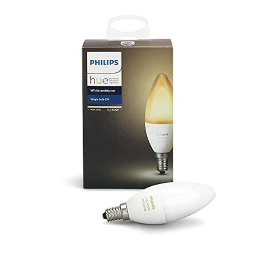 Philips Hue White Ambiance E14 LED Candle Extension, dimmable, all shades of white, controllable via app, compatible with Amazon Alexa (Echo, Echo Dot), 1-pack - Offer Games