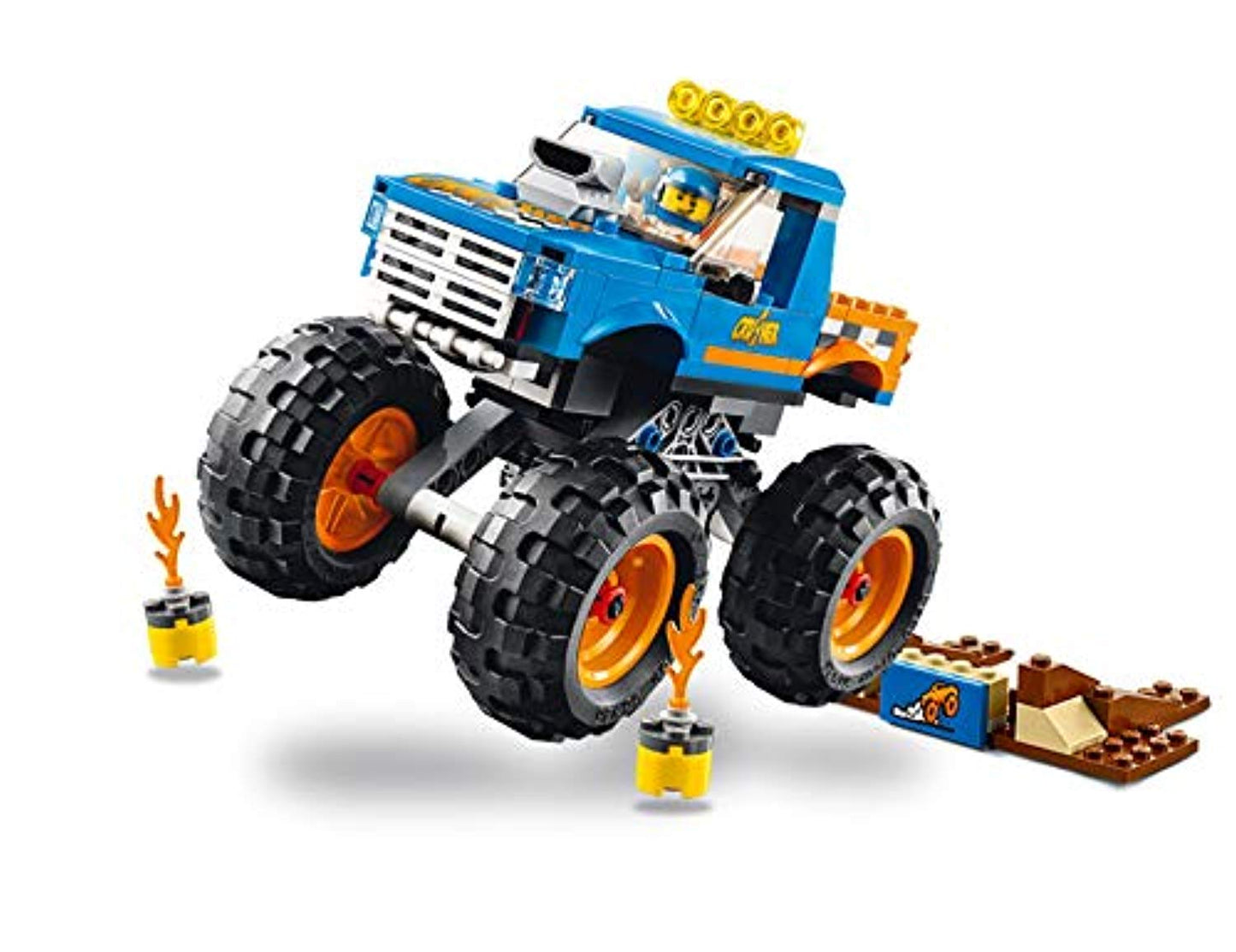 LEGO 60180 City Great Vehicles Monster Truck Toy with Driver and Stunt Show Accessories, Car Sets for Kids - Offer Games