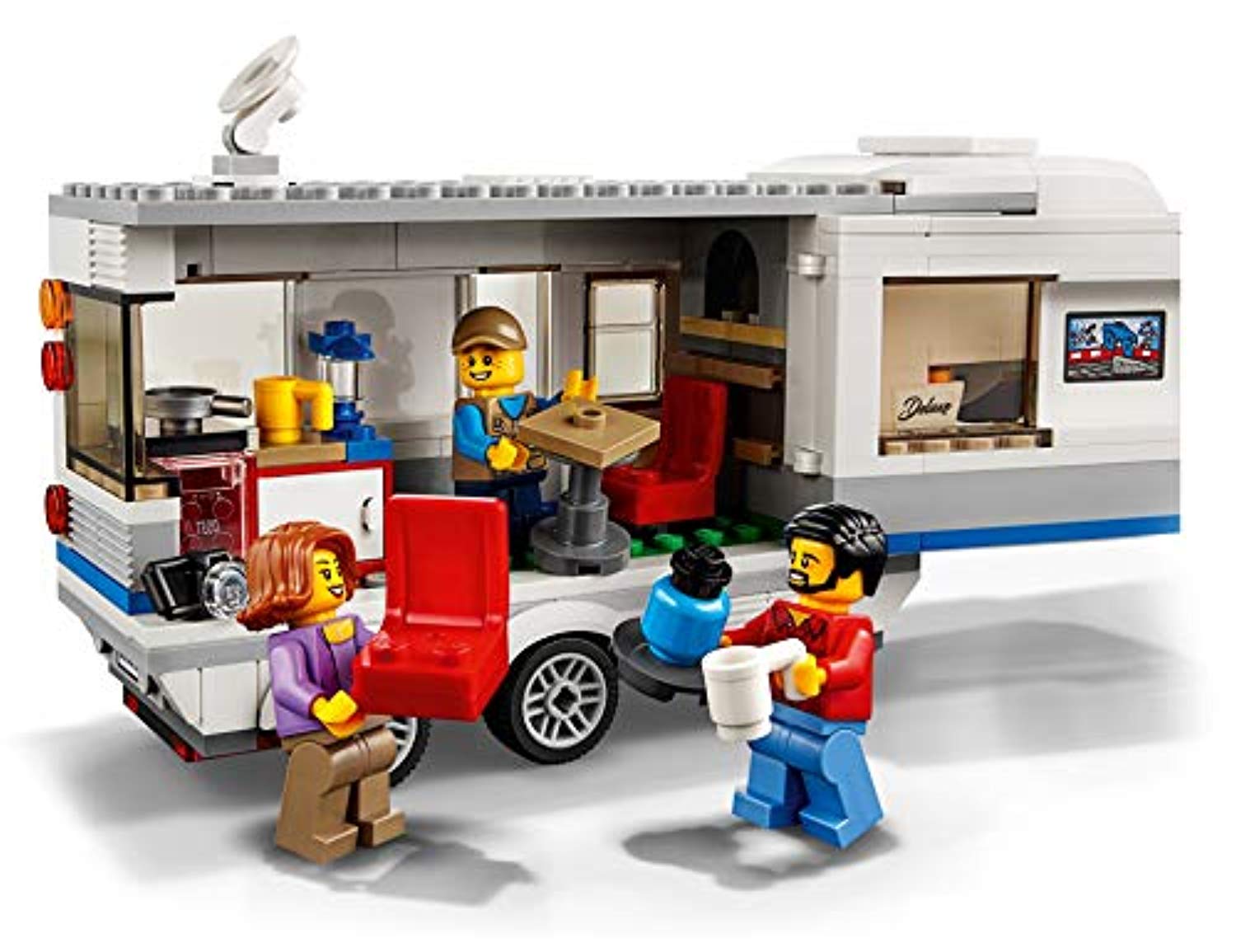 LEGO 60182 City Great Vehicles Pickup and Caravan Truck Toy with 3 Explorer Minifigures, Holiday Sets for Kids - Offer Games