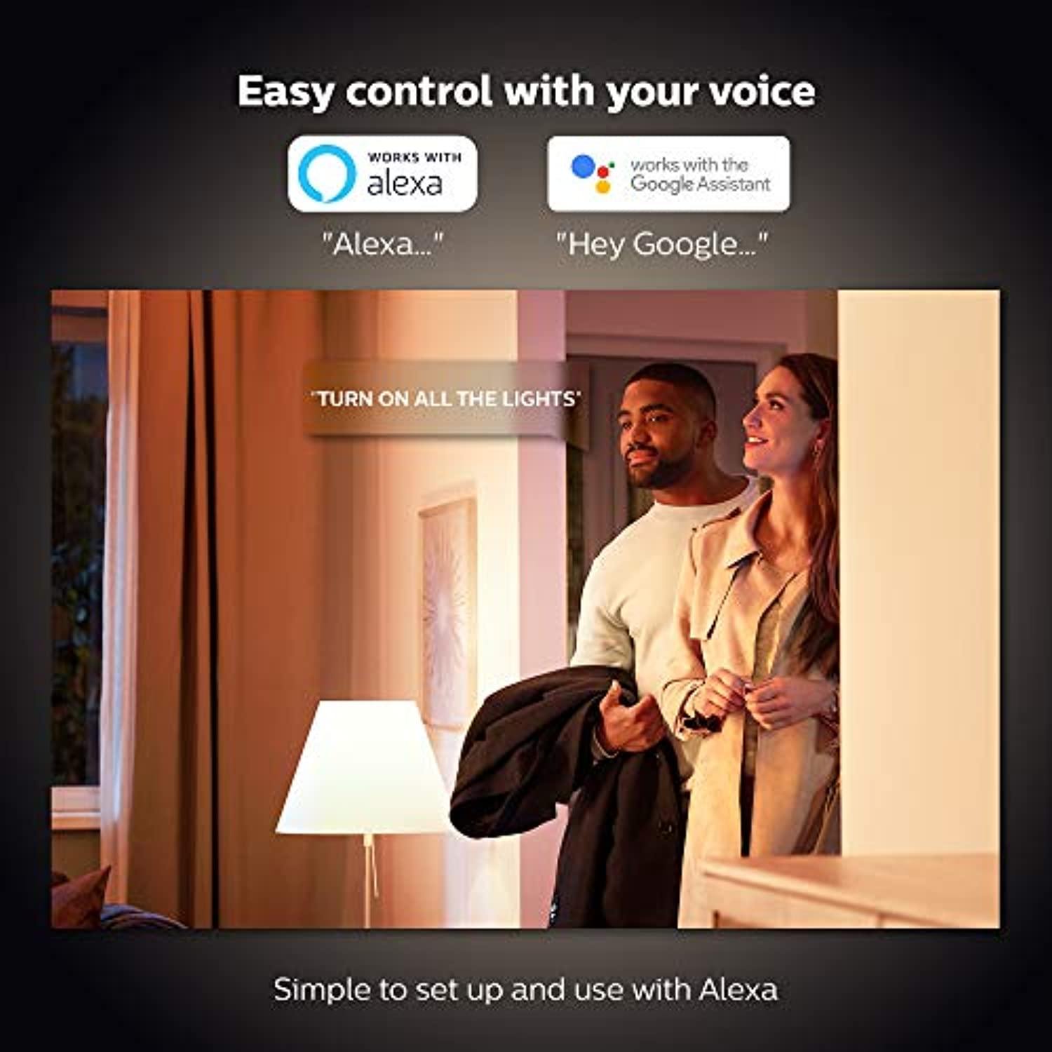Philips Hue White Smart Bulb Twin Pack LED [B22 Bayonet Cap] with Bluetooth, Works with Alexa and Google Assistant - Offer Games