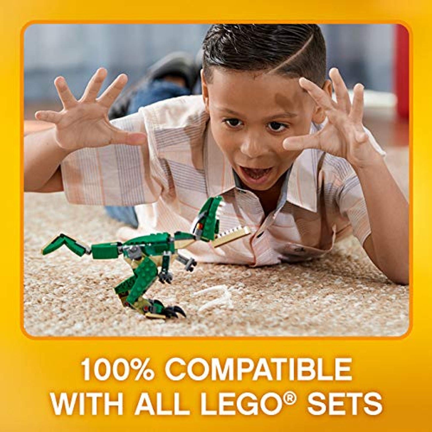LEGO 31058 Creator Mighty Dinosaurs Toy, 3 in 1 Model, Triceratops and Pterodactyl Dinosaur Figures, Modular Building System - Offer Games