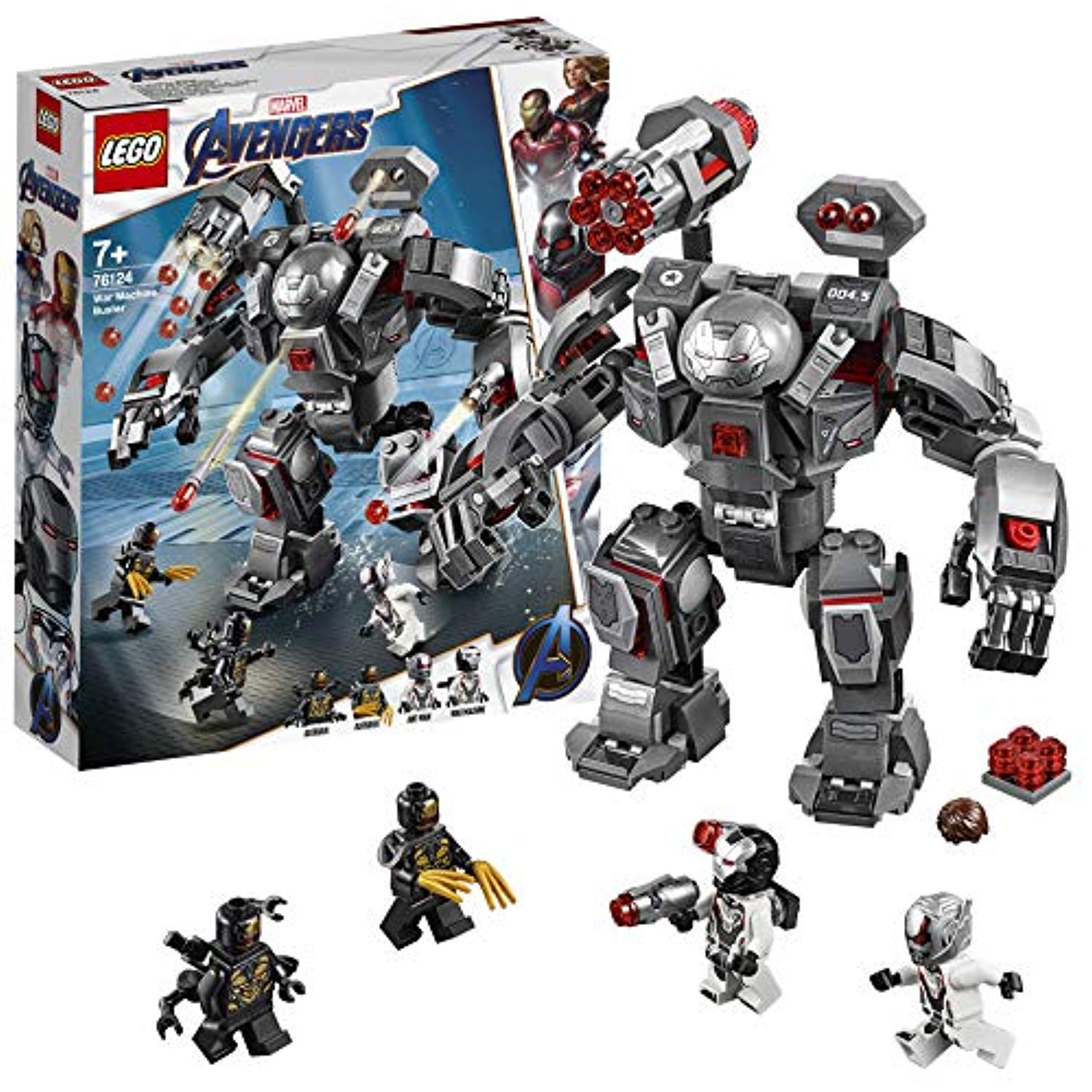 LEGO 76124 Marvel Avengers War Machine Action Figure, Ant-Man Minifigure, Super Heroes Playset, Colourful - Offer Games