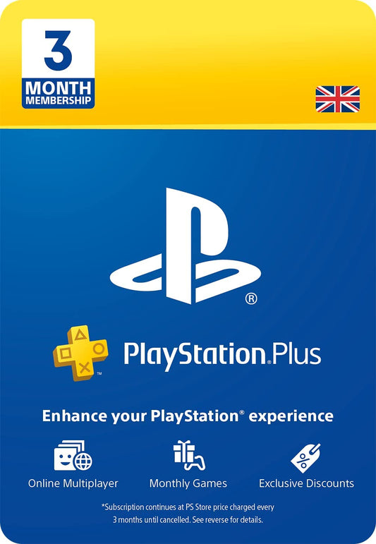 PlayStation Plus 3 Month PS4 PS5 Membership (Download Code)