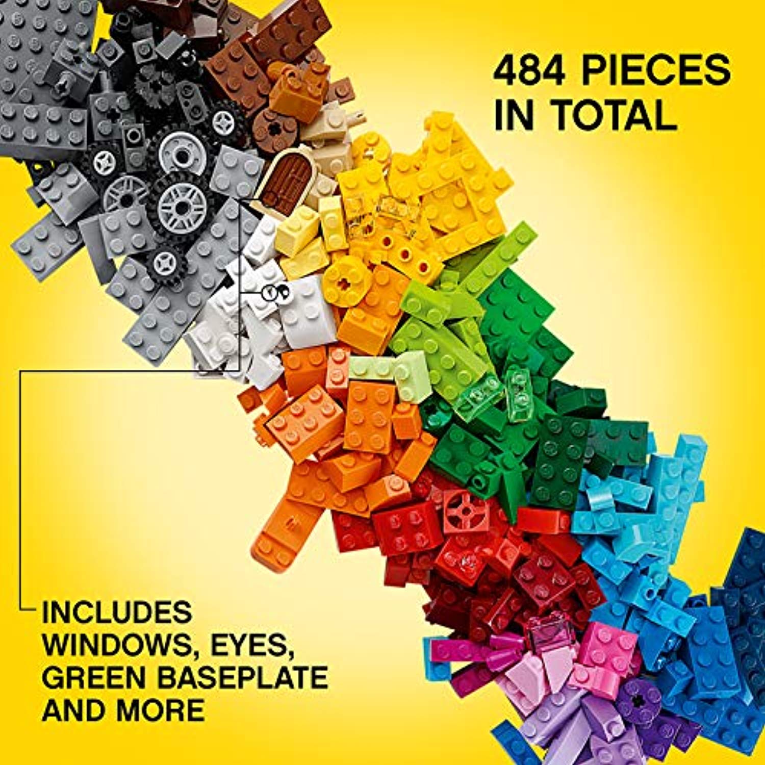 LEGO 10696 Classic Medium Creative Brick Box, Easy Toy Storage, Lego Masters Fan Gift - Offer Games