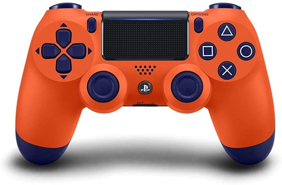 DualShock 4 Wireless Controller for PlayStation 4 - Orange/Blue (USED) - Offer Games