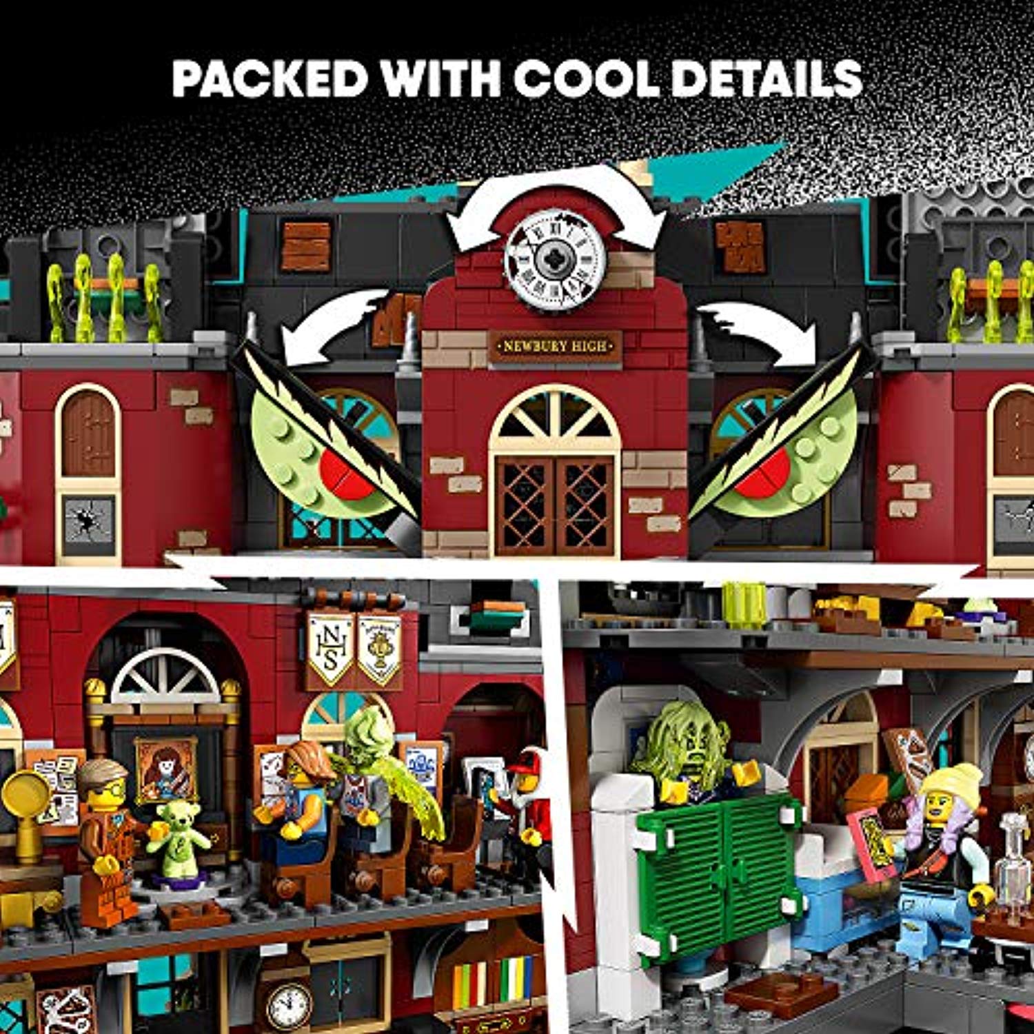 LEGO 70425 Hidden Side Haunted High School Construction Set, AR Games App, Interactive Augmented Reality Ghost Hunt for iPhone/Android - Offer Games
