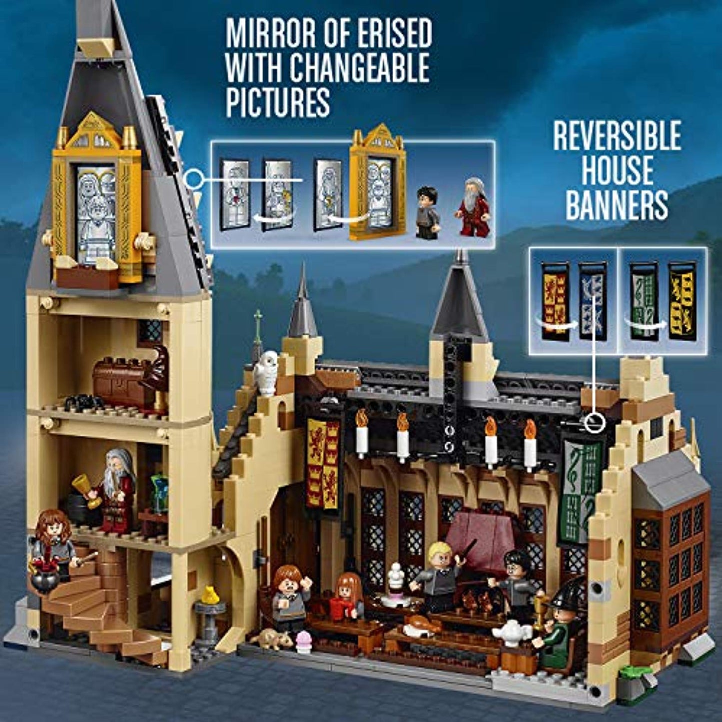 LEGO 75954 Harry Potter Hogwarts Great Hall Castle Toy, Gift Idea for Wizarding World Fan, Building Set for Kids - Offer Games