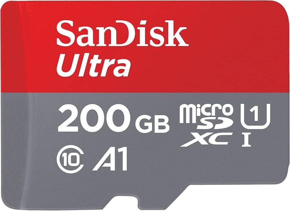 SanDisk Ultra 200 GB microSDXC Memory Card + SD Adapter with A1 App Performance Up to 100 MB/s, Class 10, U1 (USED) - Offer Games