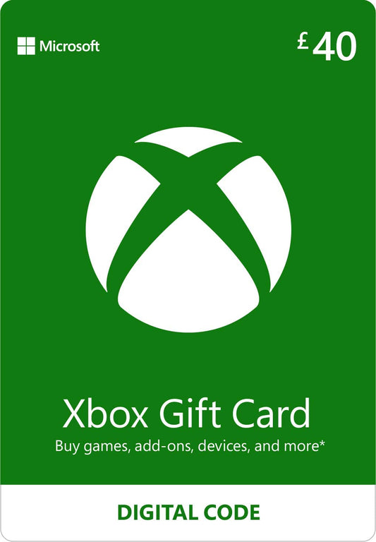 Xbox 40 GBP Gift Card Xbox One, Series S|X & Windows (Xbox Download Code)