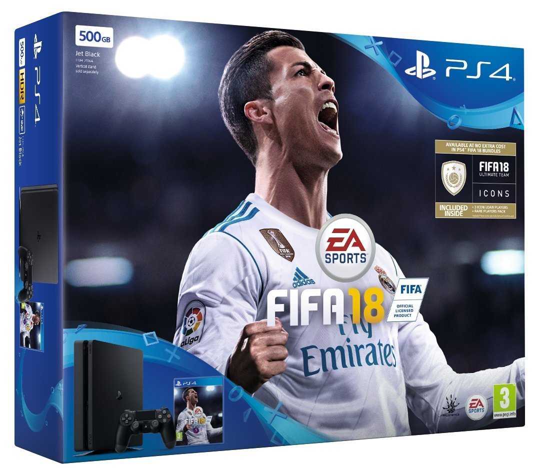 PlayStation 4 Slim 500GB with FIFA 18 - Offer Games