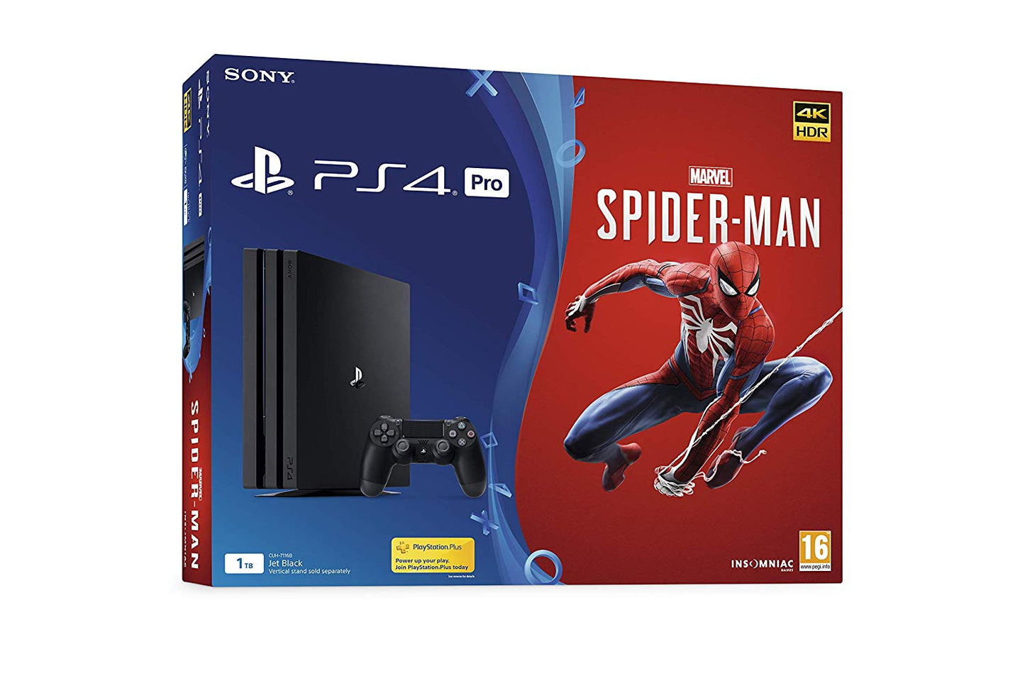 PlayStation 4 PRO Amazing Red Marvel’s Spider-Man 1TB - Offer Games