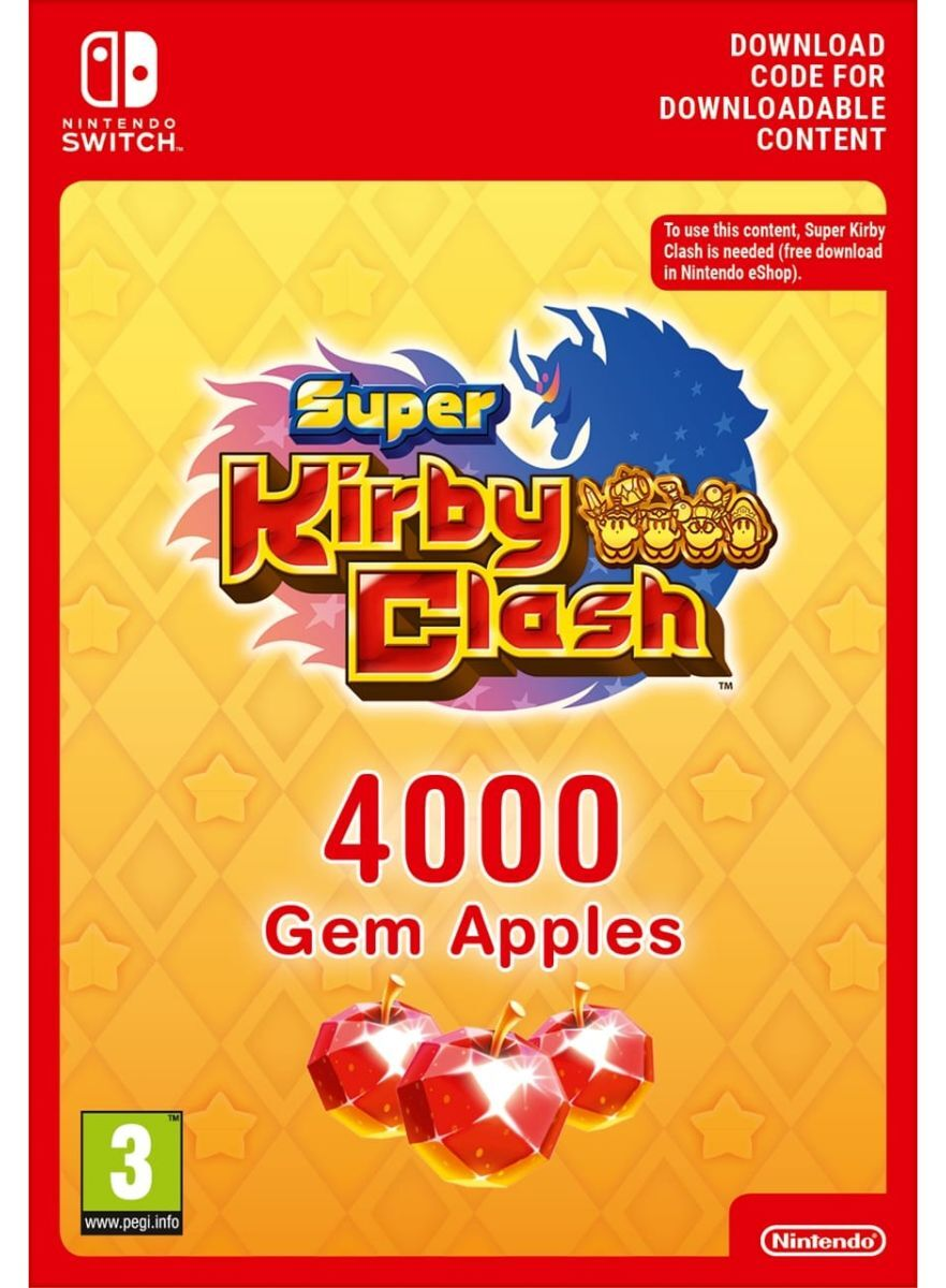Super Kirby Clash 4000 Gem Apples (Nintendo Switch Download Code)