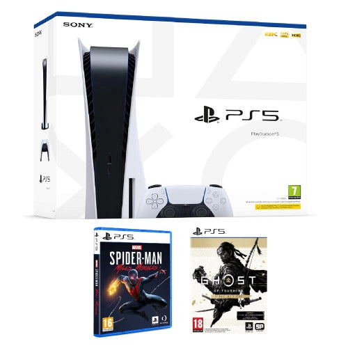 Playstation 5 Console, Spider-Man and Ghost Of Tsushima Bundle